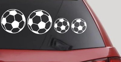 Soccer Ball Stick Family Decal Car Truck Window Vinyl Sticker Fun