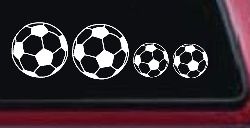 Soccer Ball Stick Family Car or Truck Window Decal Sticker