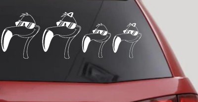 Flamingo Stick Family Decal for Car Truck Window Vinyl Sticker