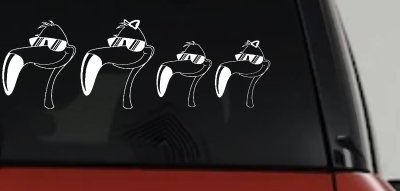 Flamingo Stick Family Decal for Car Truck Window Vinyl Sticker
