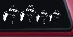 Flamingo Stick Family Car or Truck Window Decal Sticker