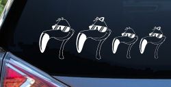 Flamingo Stick Family Car or Truck Window Decal Sticker