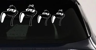 Flamingo Stick Family Decal for Car Truck Window Vinyl Sticker