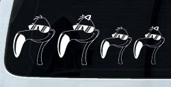 Flamingo Stick Family Car or Truck Window Decal Sticker