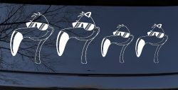 Flamingo Stick Family Car or Truck Window Decal Sticker