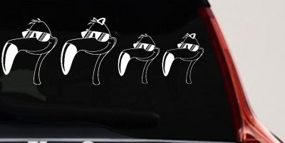 Flamingo Stick Family Decal for Car Truck Window Vinyl Sticker