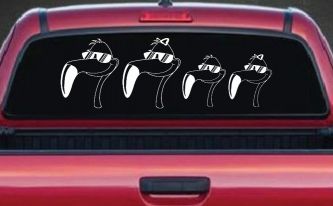 Flamingo Stick Family Car or Truck Window Decal Sticker