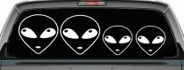 Alien Stick Family Car or Truck Window Decal Sticker