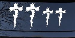 Christian Tribal Cross Stick Family Car or Truck Window Decal Sticker