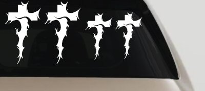 Christian Tribal Cross Stick Family Car Truck Window Vinyl Decal Sticker