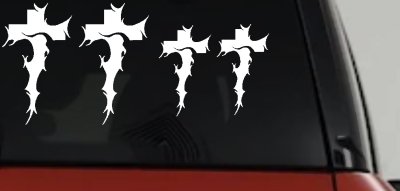Christian Tribal Cross Stick Family Car Truck Window Vinyl Decal Sticker