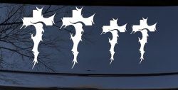 Christian Tribal Cross Stick Family Car or Truck Window Decal Sticker