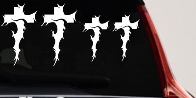 Christian Tribal Cross Stick Family Car Truck Window Vinyl Decal Sticker
