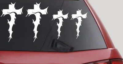 Christian Tribal Cross Stick Family Car Truck Window Vinyl Decal Sticker