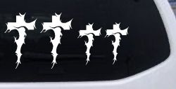 Christian Tribal Cross Stick Family Car or Truck Window Decal Sticker