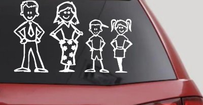 Stick Family Car Truck Window Vinyl Decal Sticker - Personalized Fun