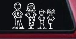 Stick Family Stick Family Car or Truck Window Decal Sticker