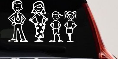 Stick Family Car Truck Window Vinyl Decal Sticker - Personalized Fun