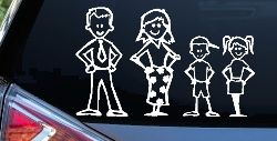 Stick Family Stick Family Car or Truck Window Decal Sticker