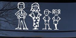 Stick Family Stick Family Car or Truck Window Decal Sticker