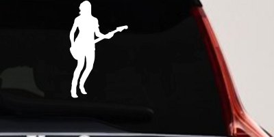 Guitar Player Decal for Car Truck Window | Music Lover Vinyl Sticker