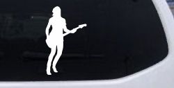Guitar Player Car or Truck Window Decal Sticker