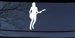 Guitar Player Car or Truck Window Decal Sticker
