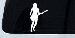 Guitar Player Car or Truck Window Decal Sticker