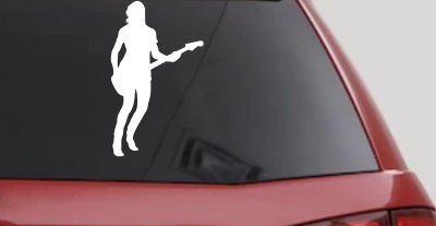 Guitar Player Decal for Car Truck Window | Music Lover Vinyl Sticker