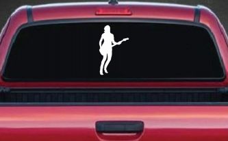 Guitar Player Car or Truck Window Decal Sticker