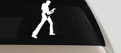 Guitar Player Decal for Cars Trucks Windows Vinyl Sticker