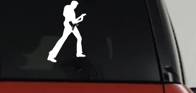 Guitar Player Decal for Cars Trucks Windows Vinyl Sticker