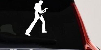 Guitar Player Decal for Cars Trucks Windows Vinyl Sticker
