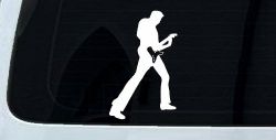 Guitar Player Car or Truck Window Decal Sticker