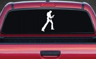 Guitar Player Car or Truck Window Decal Sticker