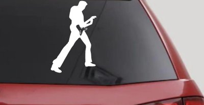 Guitar Player Decal for Cars Trucks Windows Vinyl Sticker