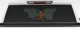 Football Player Running Sports Car or Truck Window Decal Sticker (Copper)