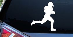 Football Player Running Sports Car or Truck Window Decal Sticker