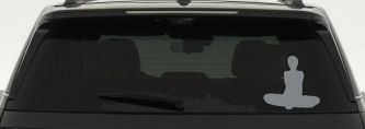 Yoga Pose Car or Truck Window Decal Sticker (Telegrey)