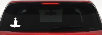 Yoga Pose Car or Truck Window Decal Sticker (White)