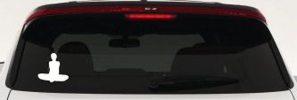 Yoga Pose Car or Truck Window Decal Sticker (White)