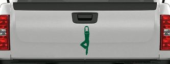 Yoga Pose Car or Truck Window Decal Sticker (Dark Green)