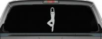 Yoga Pose Car or Truck Window Decal Sticker (Light Gray)