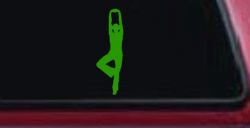 Yoga Pose Car or Truck Window Decal Sticker (Lime)