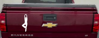 Yoga Pose Car Decal Truck Window Sticker Vinyl Zen Mindful (White)