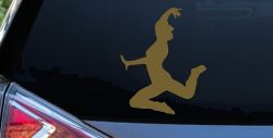Dancer Car Truck Window Vinyl Decal Sticker Graceful Dance Art (Gold)