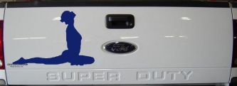 Yoga Pose Car or Truck Window Decal Sticker (Navy)