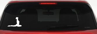 Yoga Pose Car or Truck Window Decal Sticker (White)