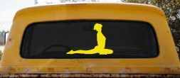 Yoga Pose Car or Truck Window Decal Sticker (Yellow)