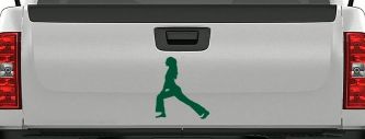 Yoga Pose Car or Truck Window Decal Sticker (Dark Green)
